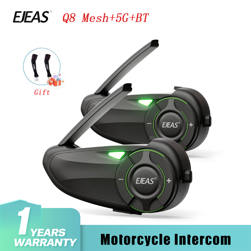 Universal Motorcycle Helmet Intercom Headset - 1/2 шт. EJEAS Q8 мотоциклетный сетчатый