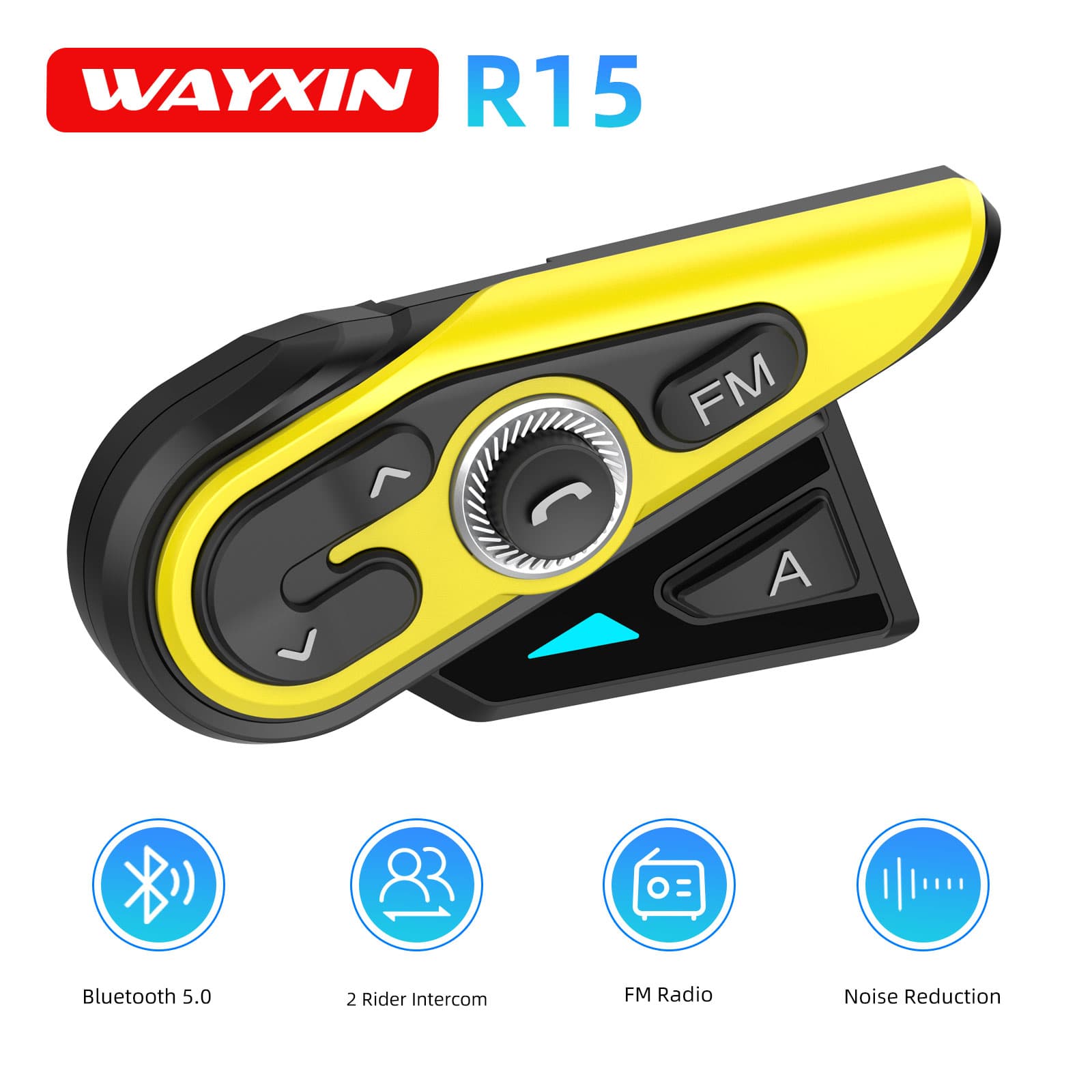 Universal Motorcycle Helmet Intercom Headset - Мотоциклетная интерком-гарнитура WAYXIN R15 для 2