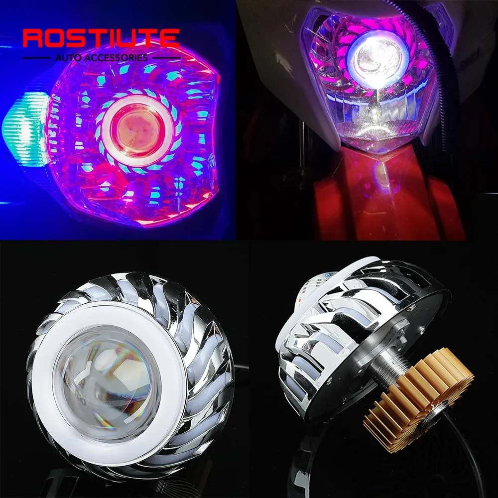 Дальний/ближний свет, двойные  – обзор и цена Universal Motorcycle Led Headlight Projector