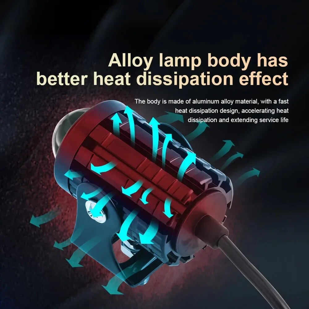 1/2 шт. универсальная светодио – обзор и цена Universal Motorcycle Led Headlight Projector