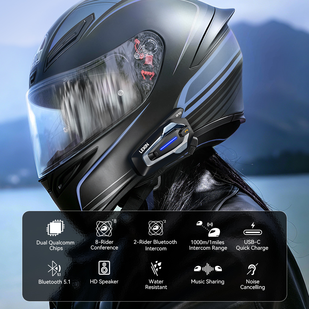 NEW-LEXIN G10 Мотоциклетная га – обзор и цена Full Face Motorcycle Helmet With Bluetooth