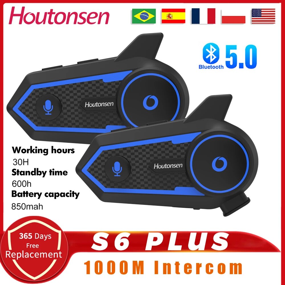 Bluetooth-гарнитура Houtonsen  – обзор и цена Universal Motorcycle Helmet Intercom Headset